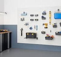 TRINITY® | 48 Sq Ft Modular Slatwall | 24-Piece Accessory Workshop Set