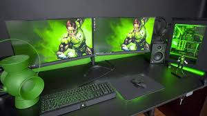 The Ultimate Green Lantern Gaming Setup Youtube Game Room Video Game Rooms Room Setup