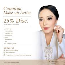 Diskon Alert‼️ Buat kamu yang butuh jasa MUA dan mau dipercantik dengan  harga super miring 🤩 yuk sini merapat karena ada promo dari @camalyamakeup  🥳 Diskon untuk semua tema make up Melayani