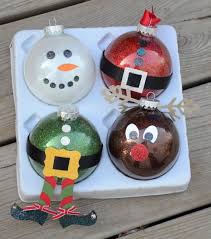 Glass Ball Ornaments Snowman And Reindeer Would Be The Best For School Perhaps Yuo Could Fill With Shredded Con Christmas Crafts Christmas Fun Holiday Crafts