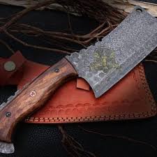 Engraved chef knife, kitchen knife, handmade knife, meat cleaver, butcher knife, couteau, messer handgemacht, cleaver knife, hatchet, messer. Custom Chef Knives Usa Damascus Steel Blades D2 Steel 440c