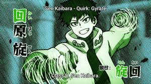 Sen Kaibara uses his spiral quirk against Class A's Ojiro. - YouTube