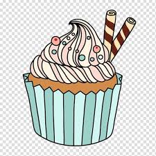 Ice Cream Cupcake American Muffins Frosting Icing Coloring Book Food Ausmalbild Vanilla Transparent Background Png Clipart Hiclipart