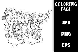 Free coloring pages of kids heroes. Christmas Coloring Christmas Gnomes Carrying Xmas Tree