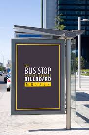 Free Bus Stop Advertisement Billboard Psd Mockup Free Mockup Zone Bus Stop Bus Stop Advertising Mockup