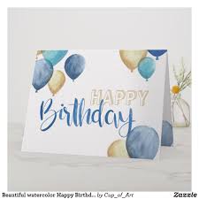 Make birthday memories as bright as burning candles on a cake. Beautiful Watercolor Happy Birthday Design Card Zazzle Com Calligraphy Birthday Card Happy Birthday Cards Handmade Birthday Card Drawing