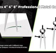 Keadic 3 Pcs Spring Wing Divider, 4'' 6'' 8'' Adjustable Lockable Steel  Divider Wing Leather Compass Professional Metal Compass Set Spring Caliper  Leg ...