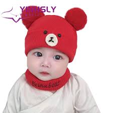 Winter Hat Neck Warmer Thickened Windproof Winter Infant Boys Kids Cap  Scarf Kit