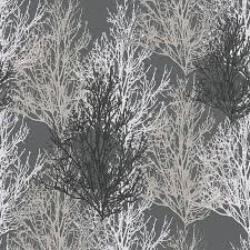 Birch tree peel and stick wallpaper shiplap black/white removable wallpaper self adhesive wallpaper waterproof and shelf liner home decoration 17.7 x 118. Black And Silver Trees Wallpaper Glitter And Shimmer Effect 34819 4