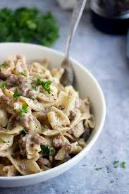 This one is the easiest one yet using ground beef in place of steak. Instant Pot Ground Beef Stroganoff 5 Boys Baker