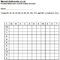 multiplication grids pdf worksheet generator mental