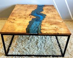 Sold Epoxy Stream Coffee Table Coffee Table Live Edge Etsy In 2020 Coffee Table Live Edge Table Reclaimed Wood Coffee Table