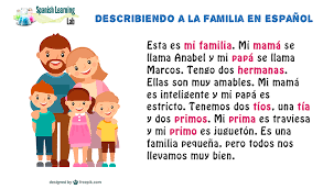 Describiendo a la Familia en Español: Ejemplos y Ejercicios ...