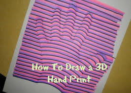 That's it for our lesson on how to draw 3d letters. Art Lesson How To Draw A Hand Print In 3 Dimensional Colors Feltmagnet
