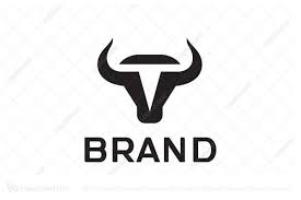 Letter T Bull Head Logo Bull Logo Logos Lettering