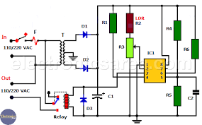 Automatic night light circuit using ldr and relay. Automatic Night Light Using 555 And Relay Electronics Area