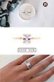 Ellie In 2021 Double Band Engagement Ring Cool Wedding Rings Oval Solitaire Engagement Ring