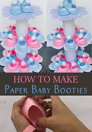 Diy Making Paper Baby Booties For Favor And Centerpiece Baby Shower Ideas 4u