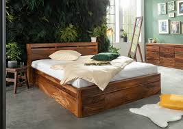 Bett Sheesham 200x200 Walnuss Gewachst Toronto 258