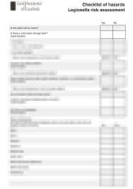 Legionella bacteria (legionella pneumophila) is a species of bacteria that can cause the potentially fatal condition, legionnaire's disease. Legionella Risk Assessment Simple Checklist Grl Landlord Association