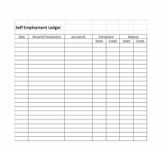 Self Employment Ledger Template Excel Free Download Self Employment Statement Template Profit And Loss Statement