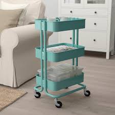 Ikea flytta kitchen cart $159.00. Raskog Turquoise Trolley 35x45x78 Cm Ikea