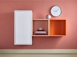 Eket Rangement Gris Clair Ikea Eket Wall Mounted Shelving Unit Ikea Eket
