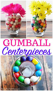 Easy Diy Bubble Gum Table Centerpiece Idea Table Centerpieces Diy Diy Birthday Decorations Diy Table Decor