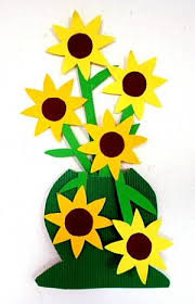 Bastelideen Basteln Vase Papier Sonnenblumen Blumen Basteln Sonnenblume Basteln Blumen Basteln Mit Kindern