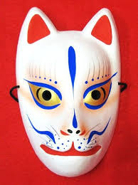 楽天市場 日本面 縁起物和紙面 狐面 和風雑貨 不知火 狐 能面 干支 置物
