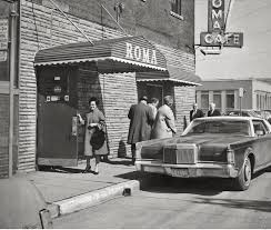 Aerialist and skydancer, Betty Fox, executes her famous split jump off of  the Fort Shelby Hotel over Detroit's skyline. (1945)