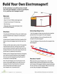 Build Your Own Electromagnet Worksheet Education Com Science Worksheets 4th Grade Science 6th Grade Science
