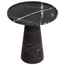 Pedestal Black Marble Side Table In 2020 Black Marble Side Tables Marble Side Tables Black Marble