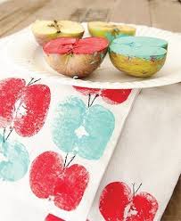 With A Few Bruised Apples And A Little Eco Friendly Paint Anyone Can Make A Stamping Masterpiece Homemade Stamps Crafts Crafts For Kids