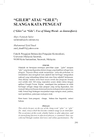 Kata adjektif boleh disertai kata keterangan amat, paling, sangat, dan sebagainya yang bertugas sebagai penguat. Pdf Giler Atau Gile Slanga Kata Penguat