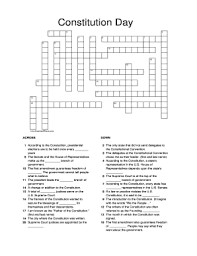 Math crossword puzzle # 3 associative property: Constitution Crossword Puzzle Fill Out And Sign Printable Pdf Template Signnow