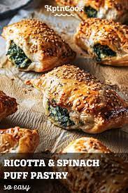 Ricotta Spinach Puff Pastry Recipe Spinach Puff Pastry Vegetarian Snacks Easy Winter Recipes
