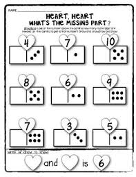 Valentine Domino Math Worksheets Composing And Decomposin Math Lessons First Grade Math Math Worksheets