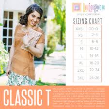 Size Chart Lularoe Classic Tee Sizing Classic T Size