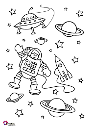 Outer space coloring pages for preschoolers. Astronaut In Outer Space Coloring Page Free Download To Print Collection Of Cartoon Space Coloring Pages Kids Printable Coloring Pages Planet Coloring Pages Coloring Home