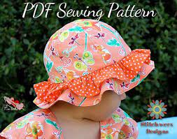 Sun Hat Pattern Pdf Sewing Pattern Beach Hat Pattern Child Etsy In 2021 Baby Hat Patterns Toddler Hat Pattern Hat Patterns To Sew
