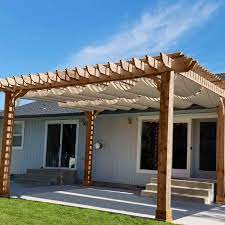 I had thought a pergola might be a nice idea but that was not to be shade structures for sun and rain protection outdoor shade structures, playground shade canopy, schools, water & theme parks, restaurants, and pool umbrellas. Amazon Com Patio Waterproof Retractable Shade Cover Pergola Replacement Cover Canopy Outdoor Slide Wire Wave Shade Sail Deck 3 Wx16 L Beige Garden Outdoor