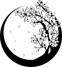 白黒の桜の木和フレーム無料イラスト／春41808 | 素材Good | 桜 イラスト デザイン, 桜 デザイン イラスト, 桜の木