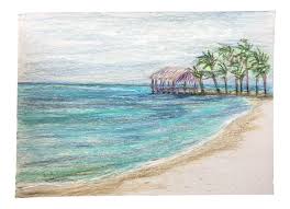 Before diving into this post, make sure you grab my free landscape painting starter kit. Nancy Smith Take Me Away Original Colored Pencil Seascape Drawing On Chairish Com Tropical Ocean Carib Beach Art Drawing Beach Drawing Beauty Art Drawings