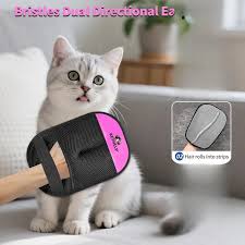 Pet Hair Removal Glove 2 Pack Blue for Dogs and Cats