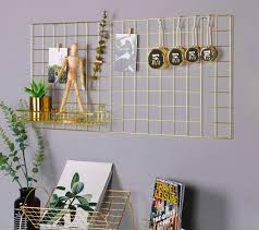 Deco Bureau Grille Pele Mele De Photo Doree Parement Mural Accrocher Des Photos Panneaux Muraux