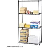 The safco 48x24 industrial wire shelving in gray has not yet been reviewed, be the first! Safco Commercial Wire Shelving Black 36 X 18 X 72 Grand Toy