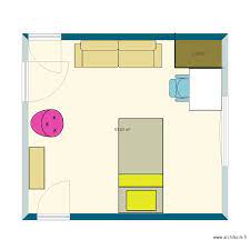 On ne le répétera jamais assez, peindre un mur est la manière la plus efficace pour donner du velouté à votre espace. Chambre 3d Plan 2 Pieces 53 M2 Dessine Par Gwendoline163
