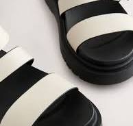 Bone Standard/Wide Fit Chunky Buckled Sandals