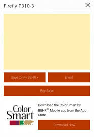 Behr Firefly The Perfect Creamy Yellow For Our Front Door Let S Hope They Aren T Like Sw And Remove All Light Yellows Yellow Paint Colors Behr Colors Color